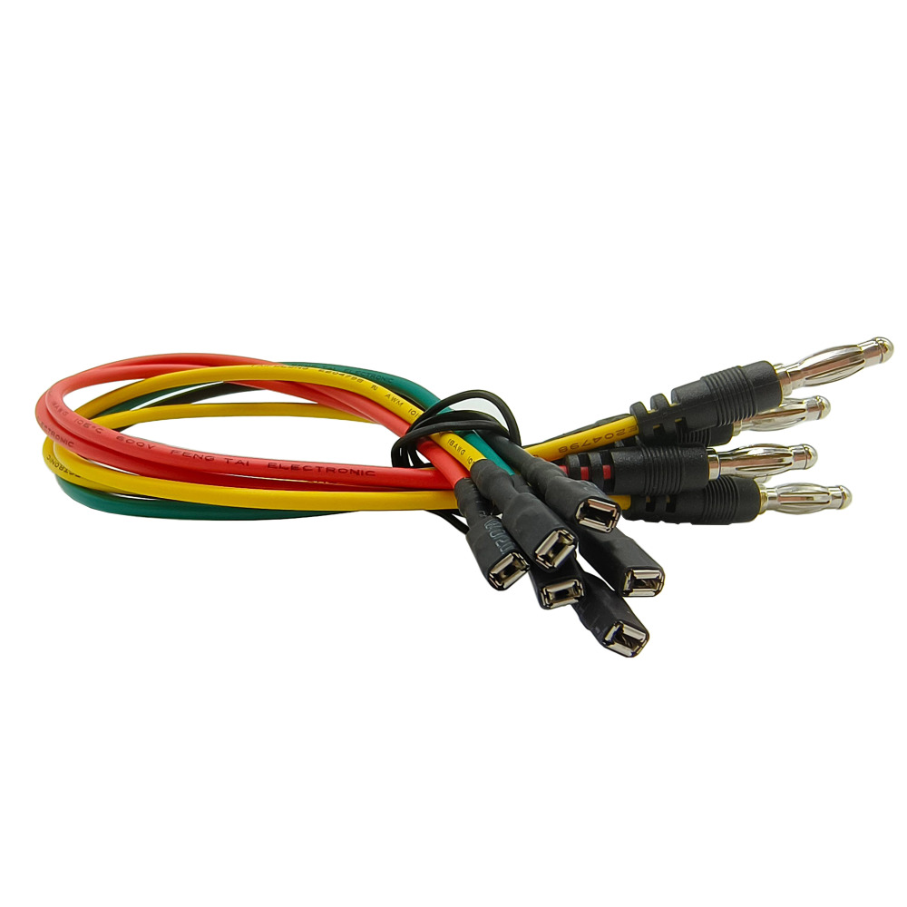 OBDII OBD2 16 Pin Female Connector Jumper Wires Tester Cable with 4MM Banana Plug To TE 1241396-1 Large Square Female Terminal Test Leads Colorful Test Cables