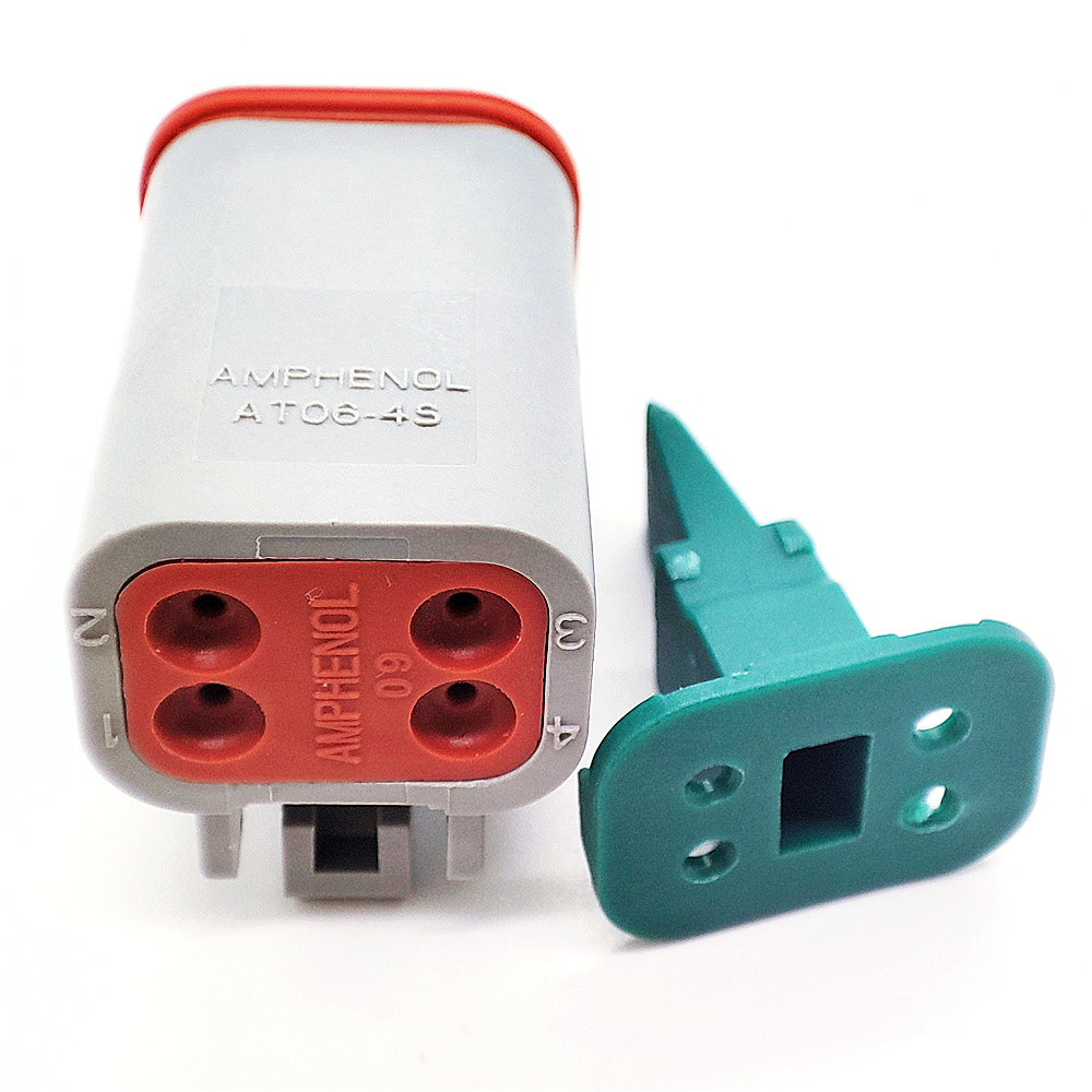Original Amphenol SINE Systems AT06-4S & AW4S Automotive Connector AT Series 4 Way Plug 4pin Receptacle