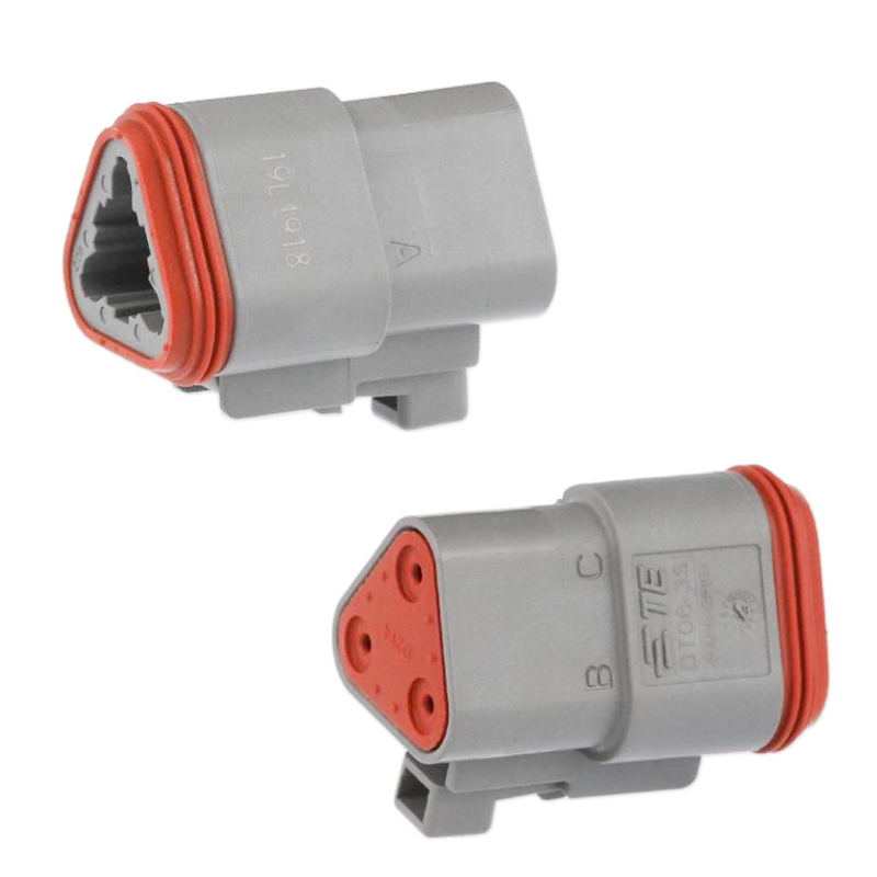 TE Connectivity / DEUTSCH DT06-3S Automotive connector DT Series 3 Socket Plug Gray Auto Sensor Sealed