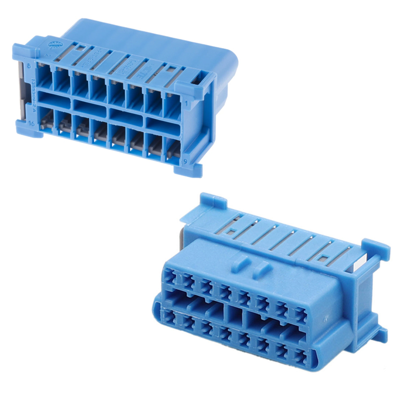 TE Connector ectivity / AMP 1418984-1 16 pin Blue OBD Female Automotive Connector 16P MICRO TIMER HSG