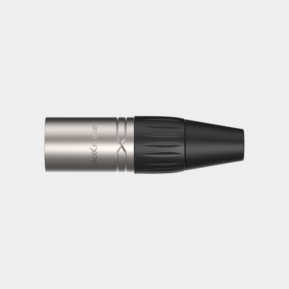 ROXTONE RX3MP-NT 3 Pole XLR Male Nickel Plated Shell Tin Plated Contacts 3 Pin XLR Connector