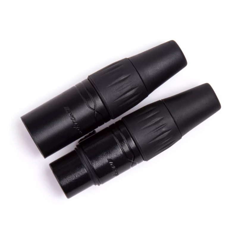 ROXTONE RX3MP-BG 3 Pole XLR Male Black Shell Gold Plated Contacts 3 Pin XLR Connector