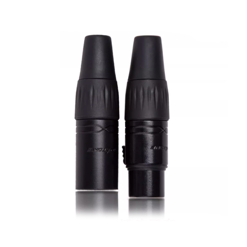 ROXTONE RX3MP-BG 3 Pole XLR Male Black Shell Gold Plated Contacts 3 Pin XLR Connector