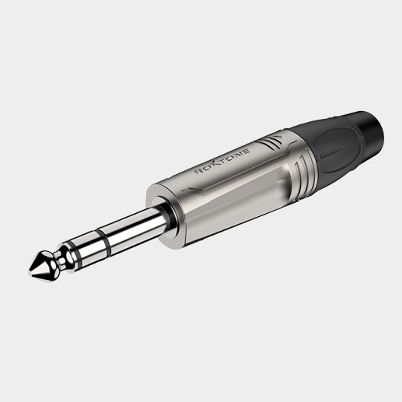 ROXTONE RJ3P-NN 6.3mm stereo plug, Nickel plated housing