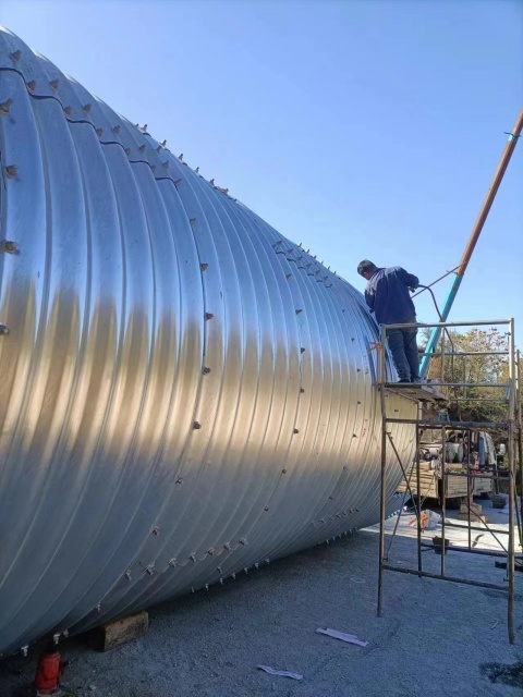 Corrugated steel culvert