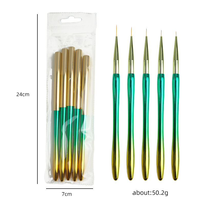 2025 Latest Nail Art Liner Brush Kit 5 PCS Brushes Manicure Tools Set (NTS-138)
