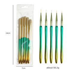 2025 Latest Nail Art Liner Brush Kit 5 PCS Brushes Manicure Tools Set (NTS-138)