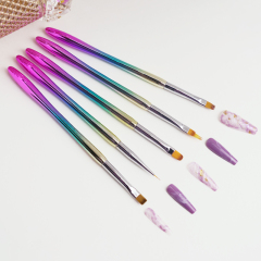 Wholesale Manicure Painting Brush Tool Set 5 Pcs Gel Polish Brush For Simple Nail Art  (NBS-137)