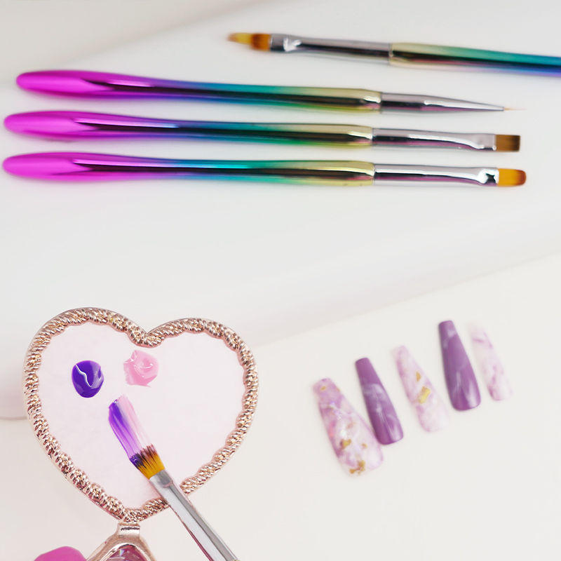 Wholesale Manicure Painting Brush Tool Set 5 Pcs Gel Polish Brush For Simple Nail Art  (NBS-137)
