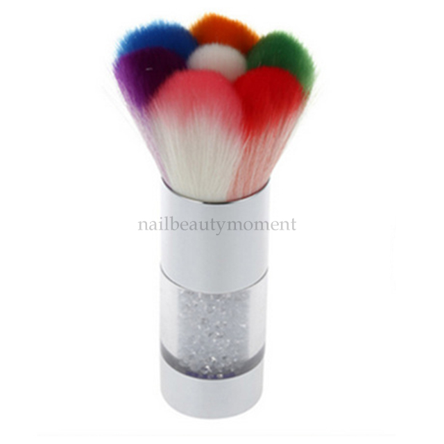 Nylon Flower Shape Manicure Cleaner Nail Art Dust Remover Brushes Dusting Tool (B047)