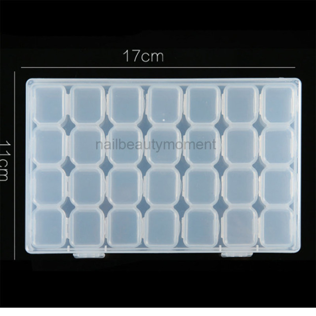 28 Grids Storage Nail Art Containers (C33)