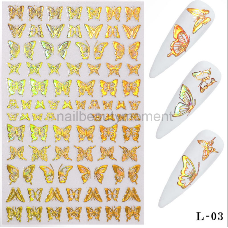 3D Nail Art Adhesive Butterfly Stickers Beauty Decoration For Art Nails (NPP31)