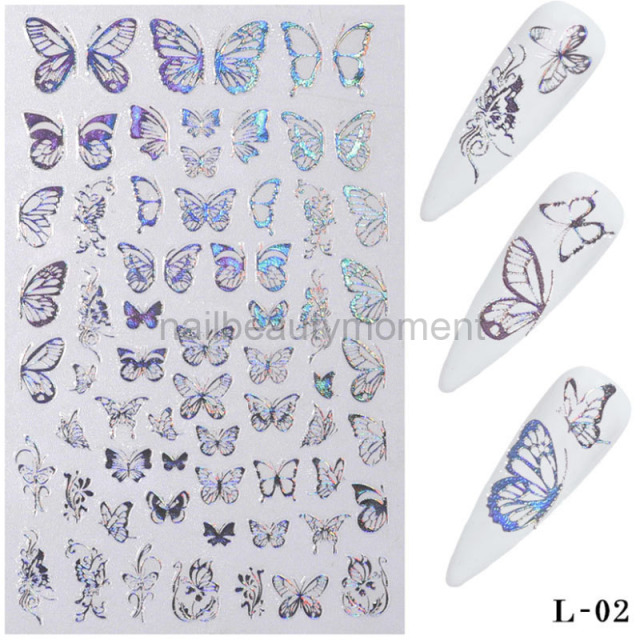 3D Nail Art Adhesive Butterfly Stickers Beauty Decoration For Art Nails (NPP31)