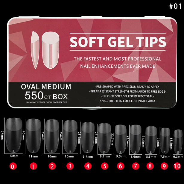 2024 Hot Sale Soft Gel Tips 22 Different Shapes For Choose False Nail Tips (NTS-106)