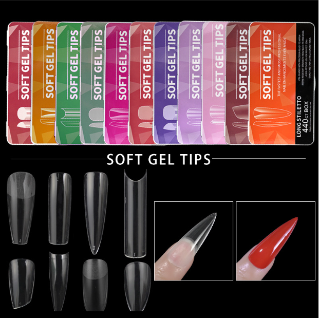 2024 Hot Sale Soft Gel Tips 22 Different Shapes For Choose False Nail Tips (NTS-106)