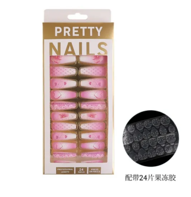 Latest Nail Art Tips Press On Nails Butterfly Flower Nails Designs (PNT-168)