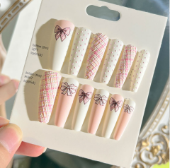 Latest Nail Art Tips Press On Nails Butterfly Flower Nails Designs (PNT-168)