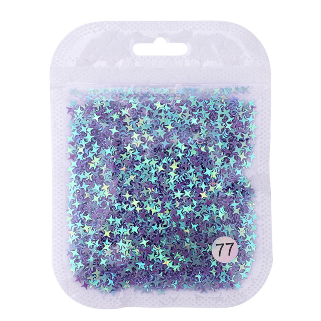 Nail Stars Art Nail Decoration Sparkle Cross Star For Nail 10g (D112)