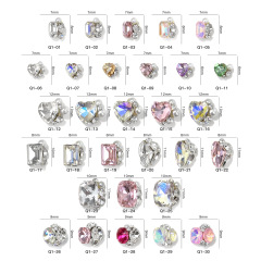 3D Nail Crystals Gem for Fingernail Art Nail Charms Rhinestones (D117)