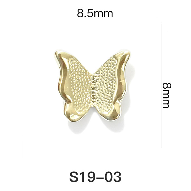 Nail Art Butterfly 3D Alloy Charms Studs (D119)