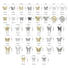 Nail Art Butterfly 3D Alloy Charms Studs (D119)