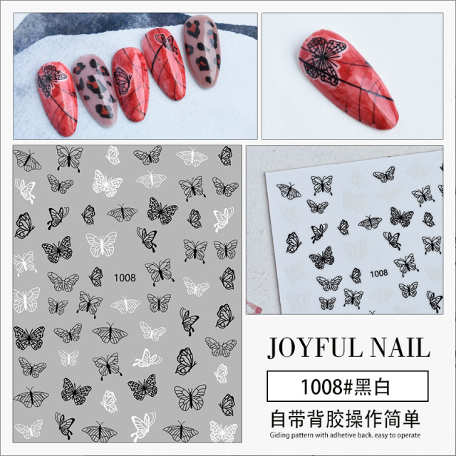 Nail Art Self-Adhesive Stickers Moon Star Winged Horse Butterflies DIY Decals Decoration (NPP34)