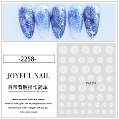 Ultra-thin Waterproof Nail Art Hollowed-Out Stickers for Fingernail Butterly/Cross/ Snowflakes /Santa Decals (NPP33)
