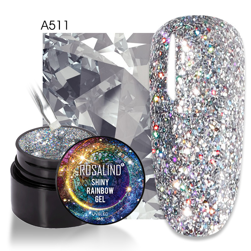 Shiny Rainbow Gel Polish Sparkle 5ml Nail Glitter UV Gel with 12 Colors (UG42)