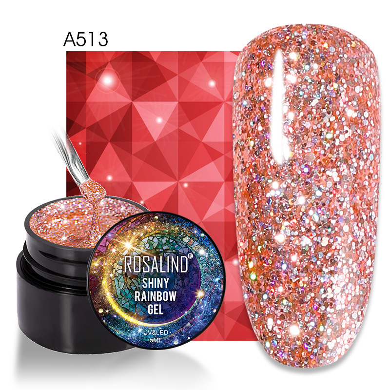 Shiny Rainbow Gel Polish Sparkle 5ml Nail Glitter UV Gel with 12 Colors (UG42)