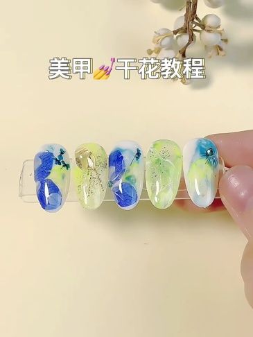 3D Dried Flowers Nail Art Natural Pressed Floral 7 Grids  Nail Decals DIY Nail Decoration (D121)