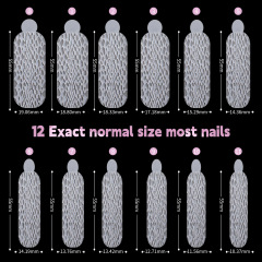 Reusable Nail Art Soft Silicone Pad for Dual Form Nail Tips 5 Types French Stencil Forma Sticker (GM01)
