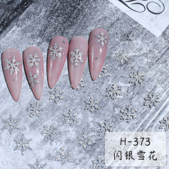 Sparkling Silver Nail Art Stickers Shining Glitter Butterflies Star Heart Shapes Snowflakes DIY Nail Decorations (NPP35)
