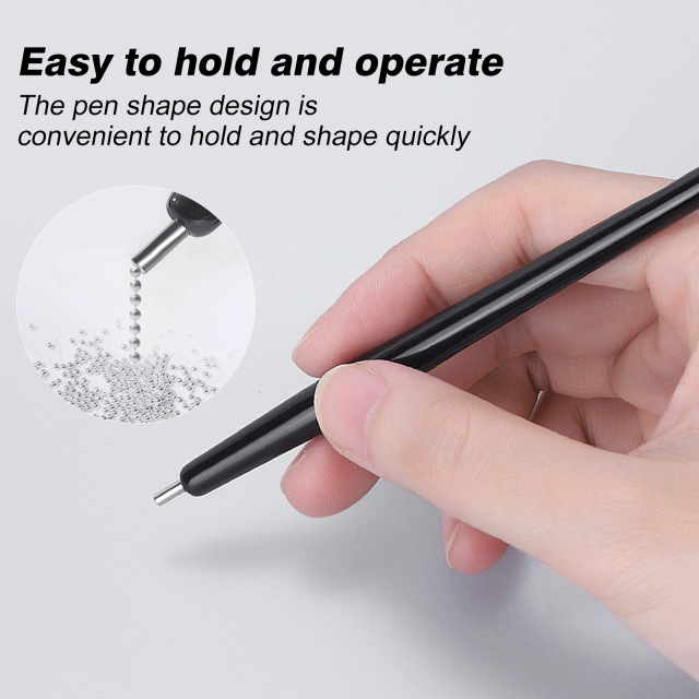 Nail Steel Balls Magnetic Force Pen Black Color Magnet Dotting Pens （M35）