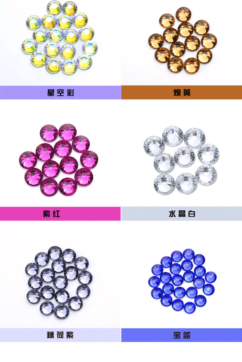 Wholesale Supplier Nail Art Rhinestones 1440 pcs Flatback Colorful Gemstones DIY Nails Decoration (D97)