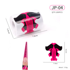 100 Pcs Nail Guide Mold UV Gel Extension Curl Forms French Nail Forms (NF02)