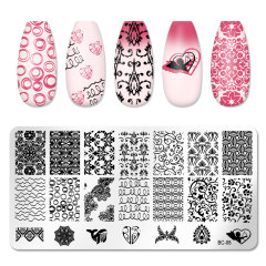 Nail Art Stamping Plates Manicure DIY Lase Flower Templates (SNA02)