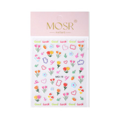 5D Cute Embossed Nail Art Stickers Kawaii Nail Decals DIY Self Adhesive Nail Sticker (NPP36)