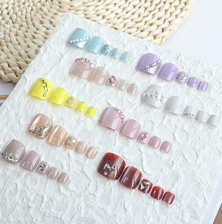 2024 Wearable Fake Toenails 24 pcs Press On Toenails False Nail Tips (PNT-186)
