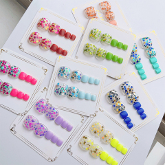 Glitter Fake Toenails Wearable Toe Nails Press On Toenails 24 pcs (PNT-188)