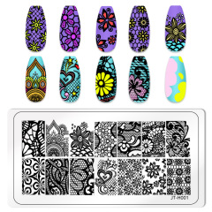 2024 Nail Art Image Templates Stainless Steel Nail Stencils (SNA03)