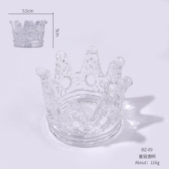Crystal Glass Nail Dappen Dish Cup Nail Brush Crown Holder Acrylic Liquid Powder Containers (C21)