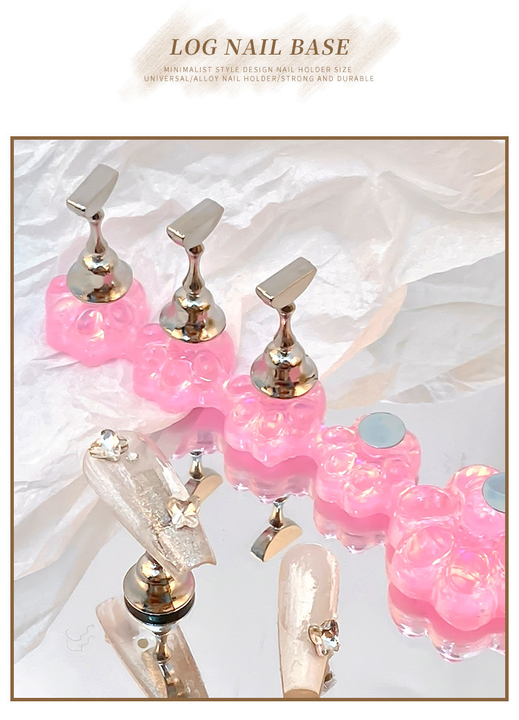 Magnetic Nail Holder Practice Stands Nail Trays Manicure Tools (NT59)