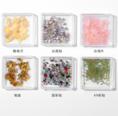 Clear Plastic Nail Art Storage Case Square Empty Box For Nail Accessories (C22)