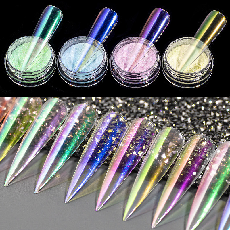 Aurora Chrome Nail Powder High Glossy Pigment Mirror Effect Nail Glitter (PMN-15)