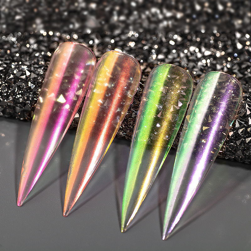 Aurora Chrome Nail Powder High Glossy Pigment Mirror Effect Nail Glitter (PMN-15)