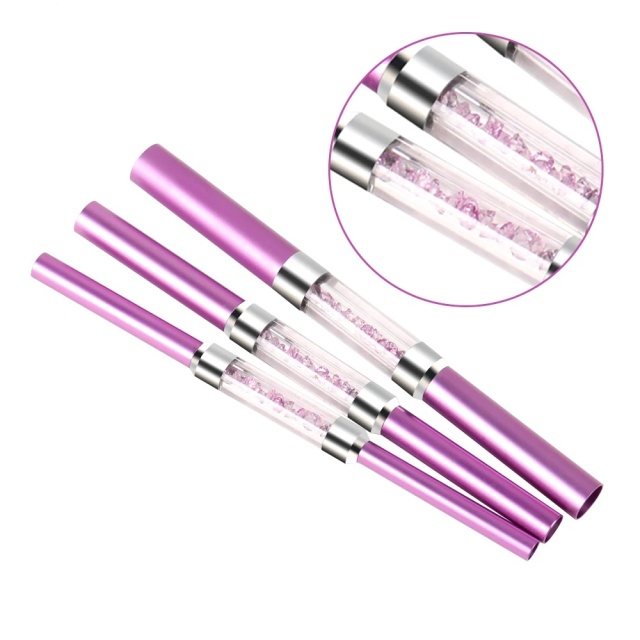 Nail Pens C Curve Nail Art Rod Stick Tubes 3 Pcs Acrylic Shaping Sticks with 6 sizes (B042)
