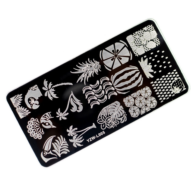 Nail Image Templates Stainless Steel Stamping Plates DIY Stencil Flower Wave Lace Designs (SNA04)