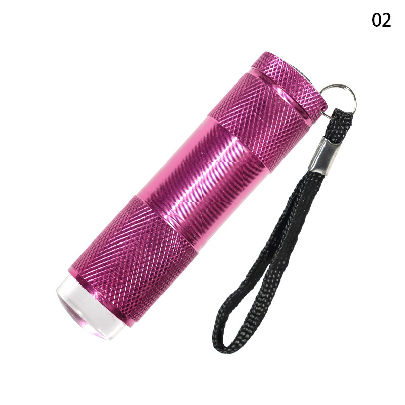 Portable Mini Nail LED Lamp 9 LED Flashlight Nail Dryer With Silicone Stamper (L001)