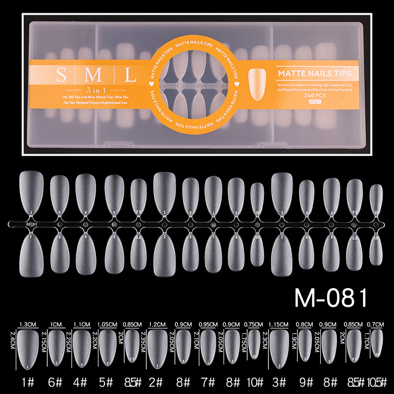 Fake Press On Nail Tips For Extension Matte Soft Nail Tips Fingernails (NTS-117)