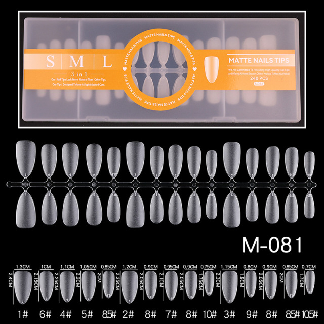Fake Press On Nail Tips For Extension Matte Soft Nail Tips Fingernails (NTS-117)